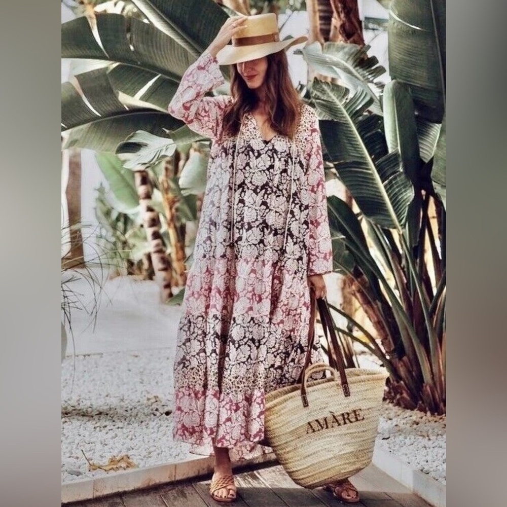 Zara Floral Maxi Dress size M